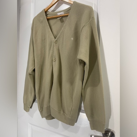 Men's Beige Cardigan Sweater - Picture 2 of 10